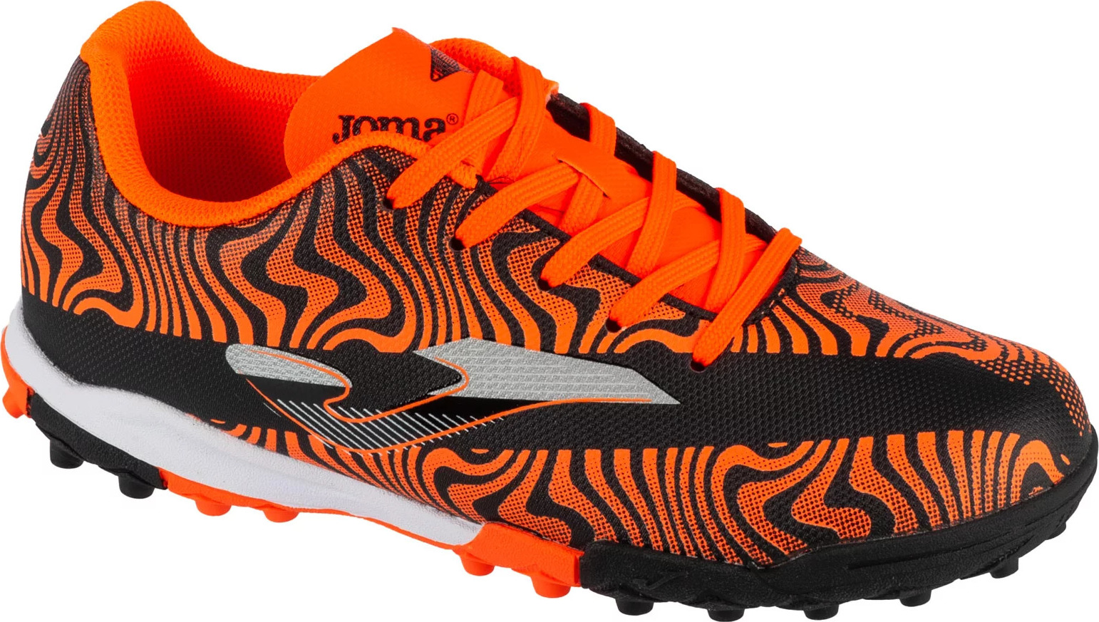 Oranžovo-čierne chlapčenské turfy Joma Evolution Jr 2501 TF EVJS2501TF Veľkosť: 35