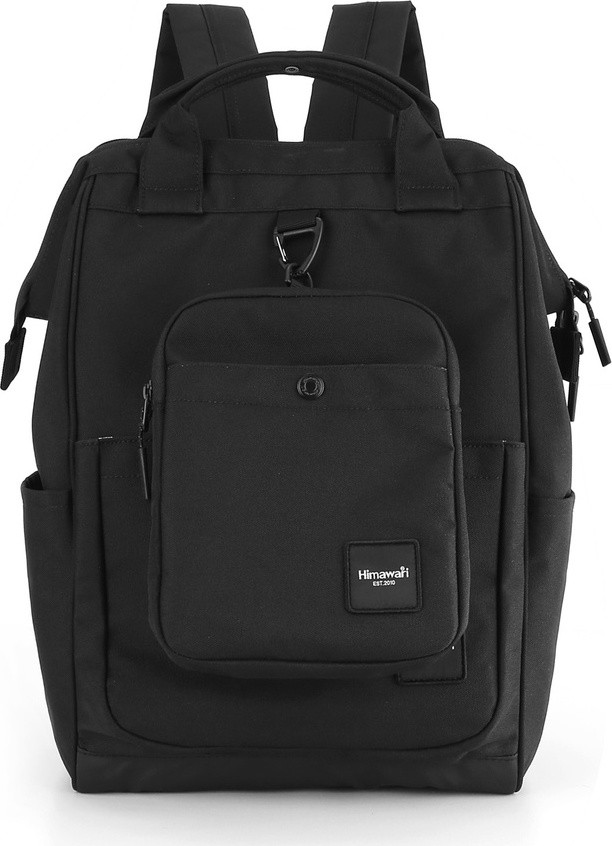 Himawari Čierny dámsky cestovný batoh s vreckom na prenosné zariadenie 0403 Veľkosť: ONE SIZE