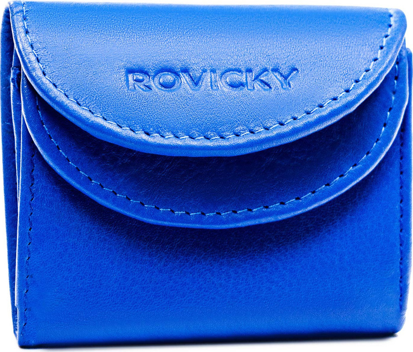 Rovicky Modrá malá kožená peňaženka na mince V309 R-17-LFN Veľkosť: ONE SIZE