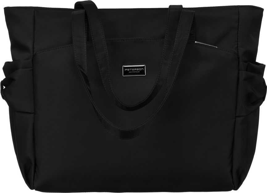 Peterson Čierna dámska priestranná shopper kabelka PTN CTY-15 Veľkosť: ONE SIZE