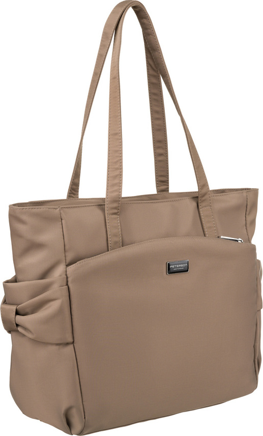 Peterson Béžová dámska priestranná shopper kabelka PTN CTY-15 Veľkosť: ONE SIZE
