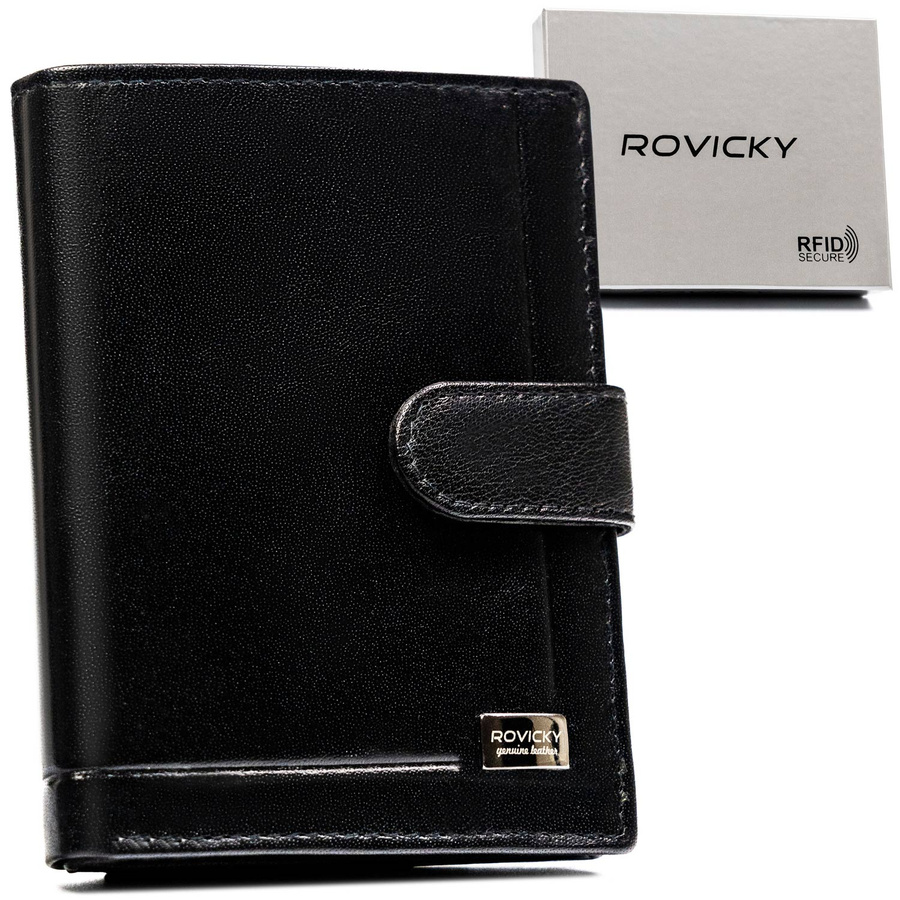 Rovicky Kompaktná čierna pánska peňaženka L264 LPC-027L-BAR Veľkosť: ONE SIZE