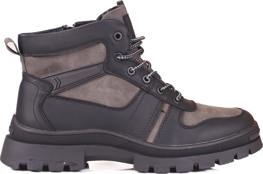 Pánske zimné topánky zateplené kožúškom ES80520-78G Veľkosť: 45