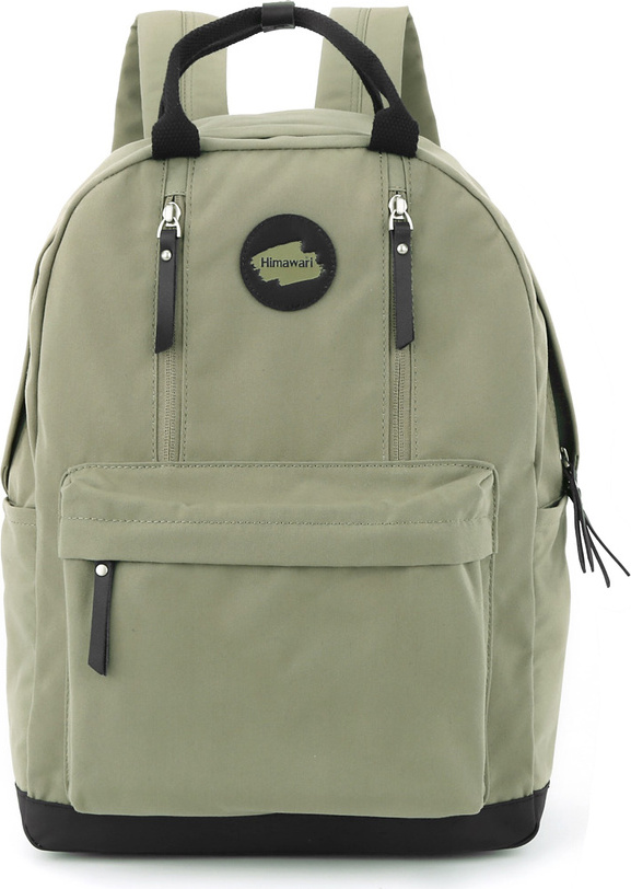 Himawari Khaki dámsky batoh s praktickými vreckami 1087 Veľkosť: ONE SIZE