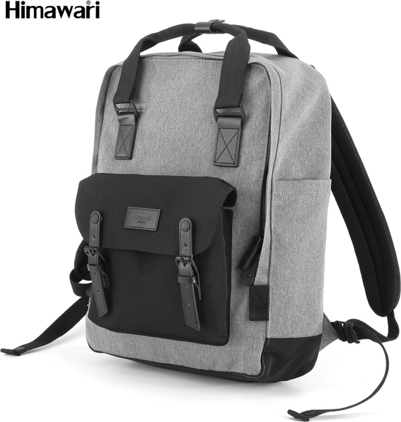 Himawari Priestranný sivo-čierny batoh s vreckom na notebook 1010 Veľkosť: ONE SIZE