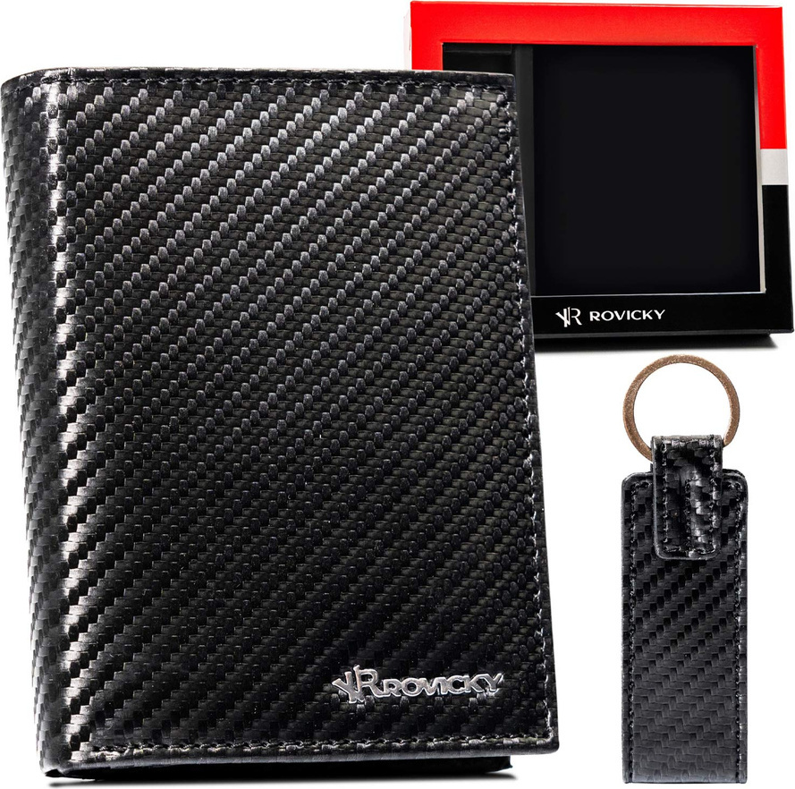 Rovicky Čierna pánska priestranná kožená peňaženky L248 R-PK5-N4-7003 Veľkosť: ONE SIZE