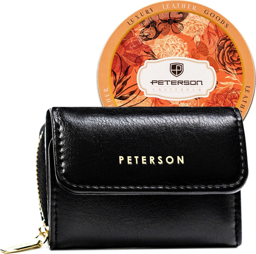 Peterson Čierna malá dámska peňaženka s RFID Y763 PTN 011-F-PUS Veľkosť: ONE SIZE