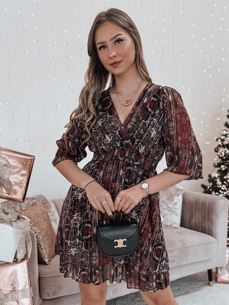 Vzorované dámske šaty VELVETIA EY2544 Veľkosť: ONE SIZE