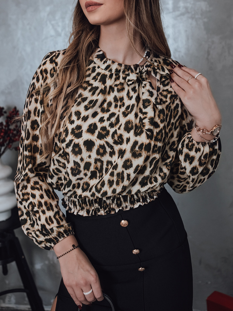 Dámska blúzka s leopardím vzorom SAVANATOP RY2711 Veľkosť: ONE SIZE