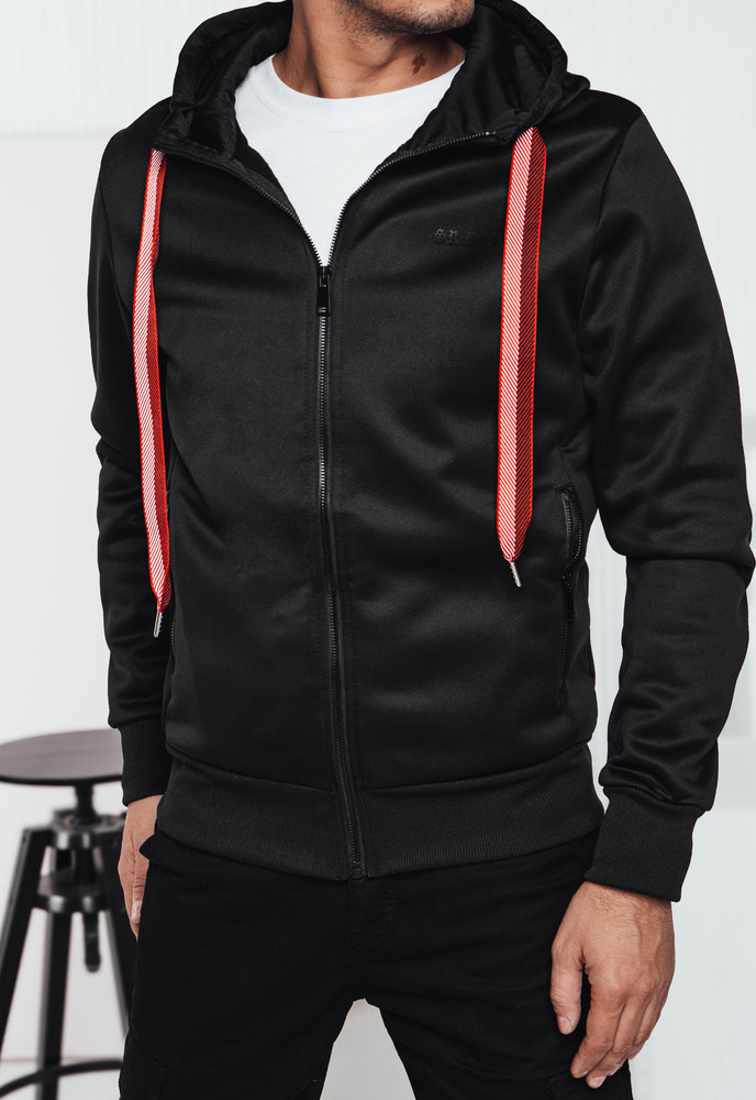 Pánska čierna mikina s kapucňou BX5858 Veľkosť: M