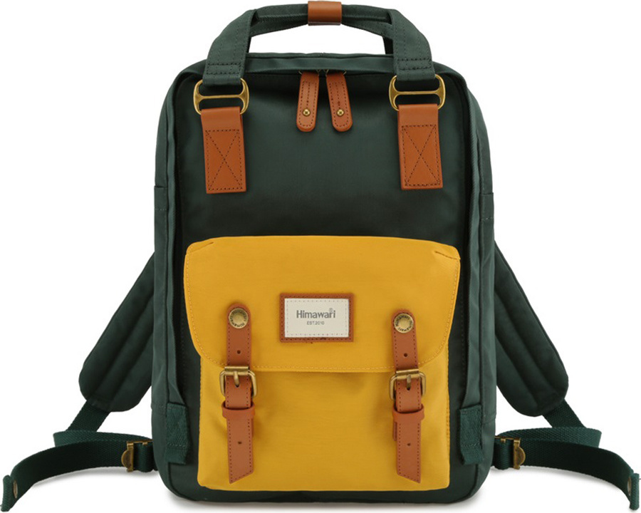 Himawari Zeleno-horčicový štýlový batoh s priehradkou na notebook 188L Veľkosť: ONE SIZE