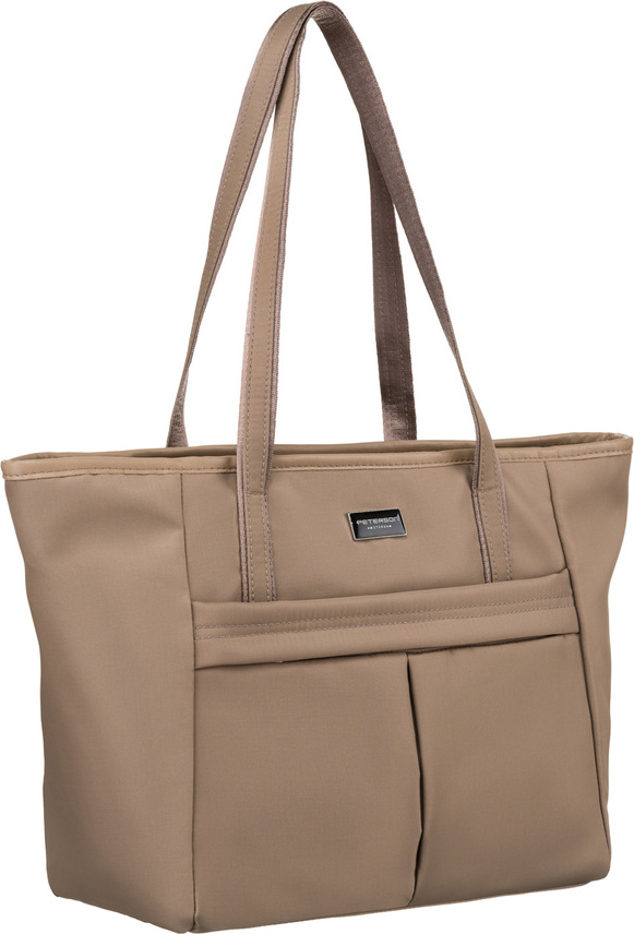 Peterson Béžová dámska priestranná shopper kabelka PTN CTY-08 Veľkosť: ONE SIZE