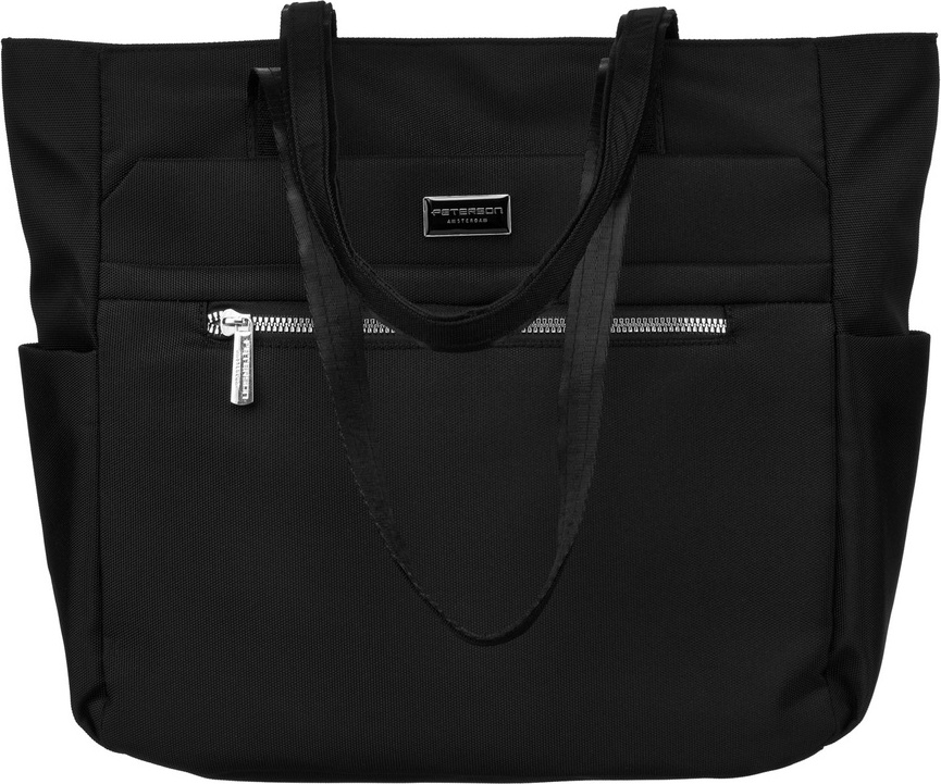 Peterson Praktická čierna shopper kabelka PTN CTY-03 Veľkosť: ONE SIZE