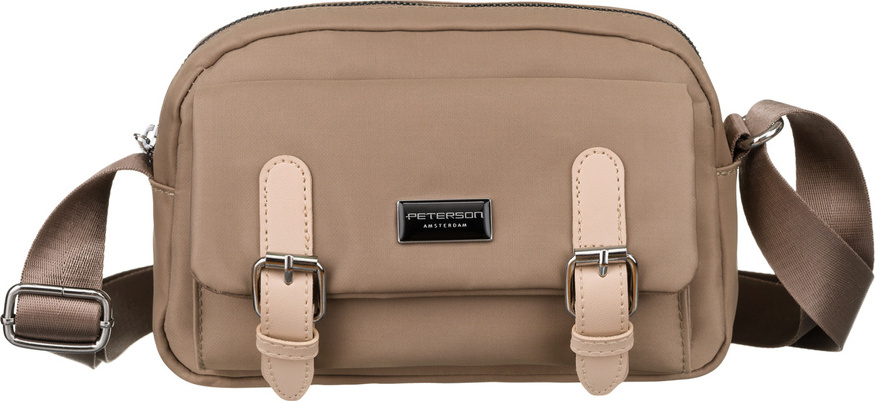 Peterson Malá béžová dámska kabelka cez rameno PTN CTY-07 Veľkosť: ONE SIZE