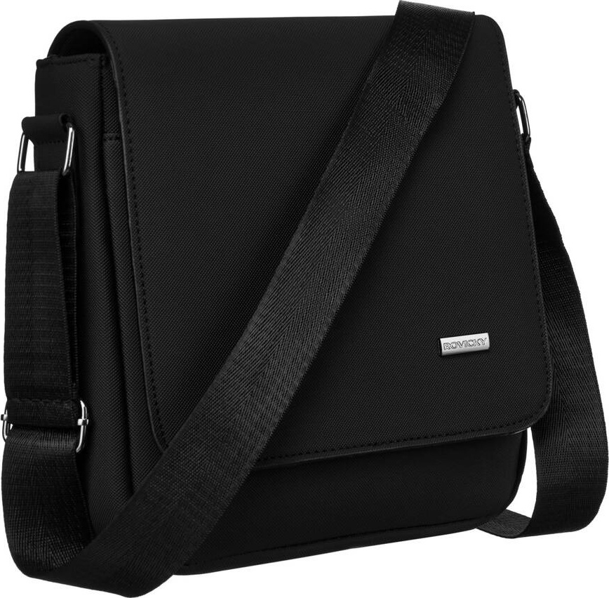 Rovicky Pánska čierna taška cez rameno s chlopňou R-652-2 Veľkosť: ONE SIZE