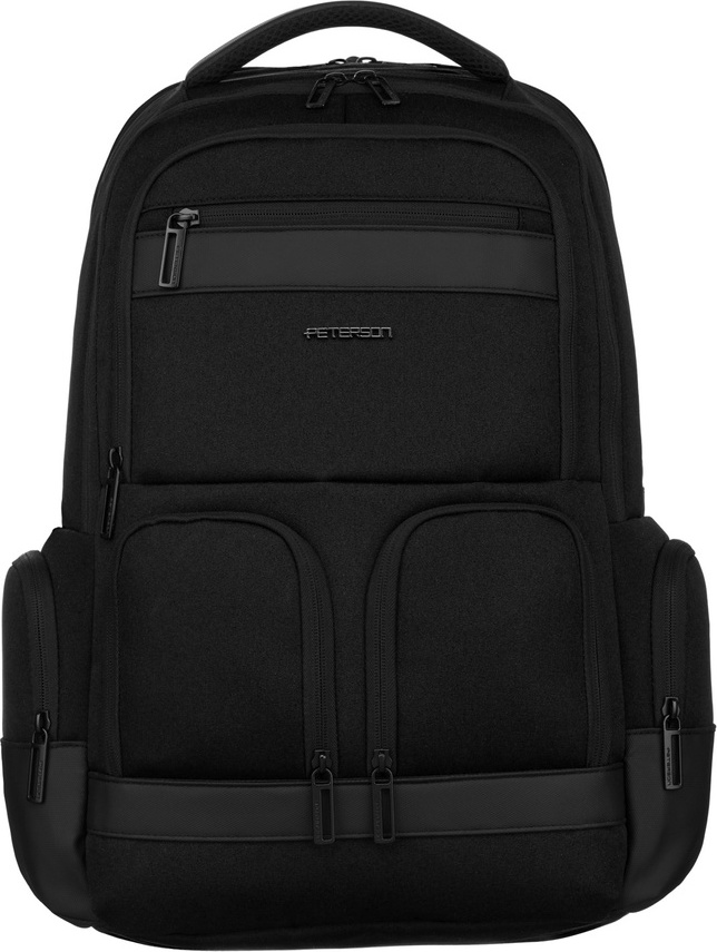 Peterson Veľký čierny cestovný batoh s vreckom na notebook PTN PTY-03 Veľkosť: ONE SIZE