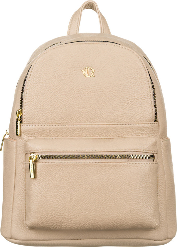 Rovicky Béžový dámsky elegantný batoh s vreckami R-KP-21-A19 Veľkosť: ONE SIZE