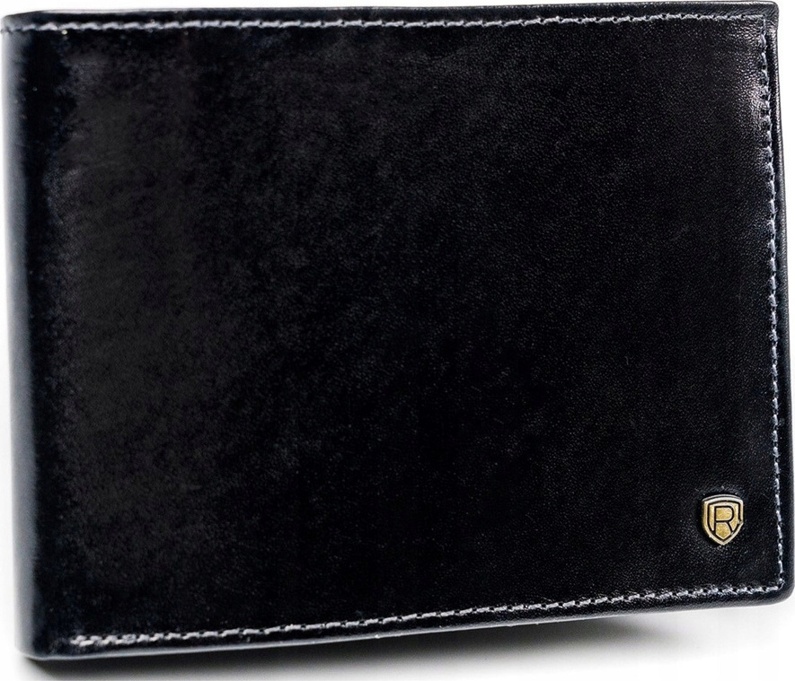 Rovicky Čierna pánska priestranná peňaženka bez zapínania L247 N01-RVT Veľkosť: ONE SIZE