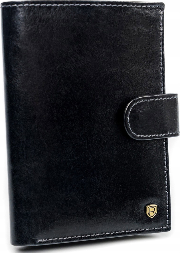 Rovicky Čierna pánska kožená peňaženka so zapínaním a RFID systémom L246 N74L-RVT Veľkosť: ONE SIZE