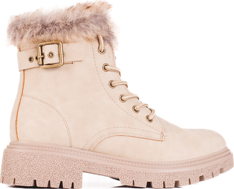 Béžové dámske workery s kožúškom GD-TL37DK.BE Veľkosť: 36