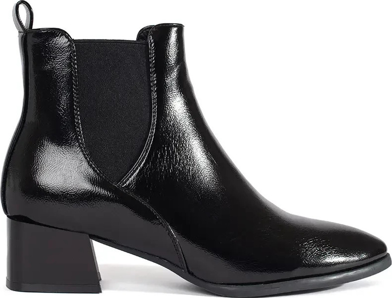 Čierne elegantné členkové topánky na podpätku BT219B Veľkosť: 37