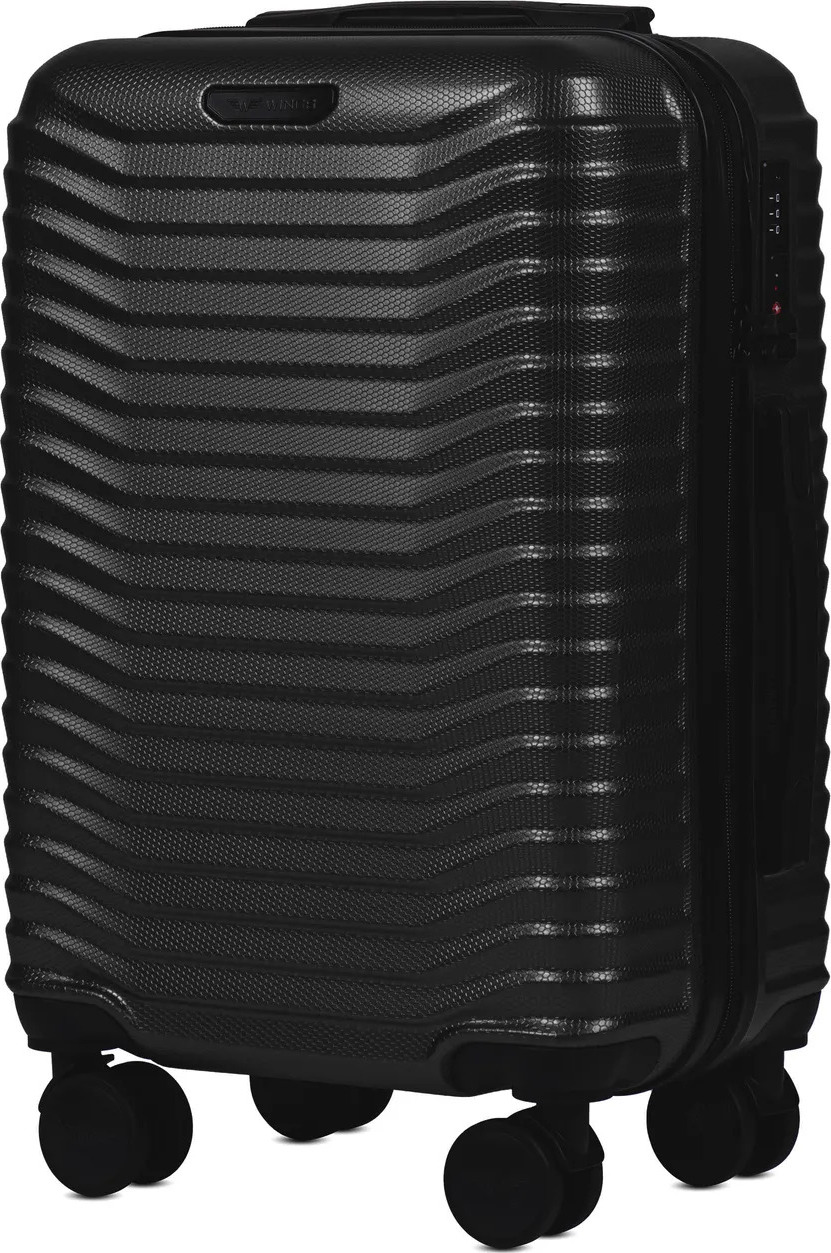 Čierny cestovný kufor SEA EAGLE veľ. S PC140, Cabin suitcase Wings S, Black, Policarbon Veľkosť: Kabinová