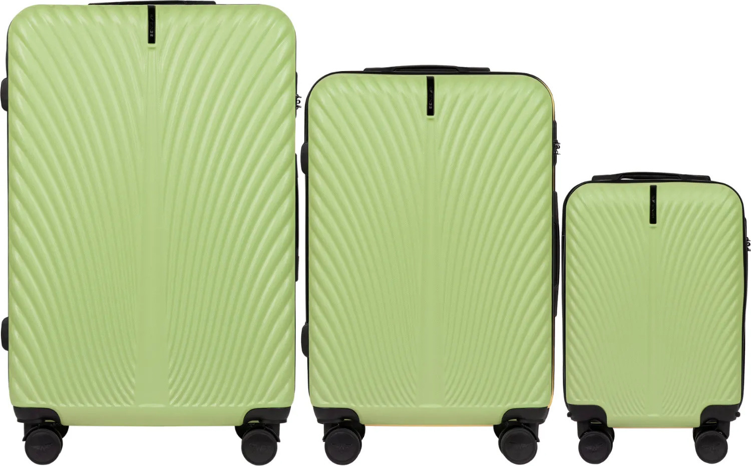 Limetková sada 3 kufrov SN120-3, Set of 3 suitcases (L, M, XS) Wings ABS+, Pistachio Veľkosť: Sada kufrov