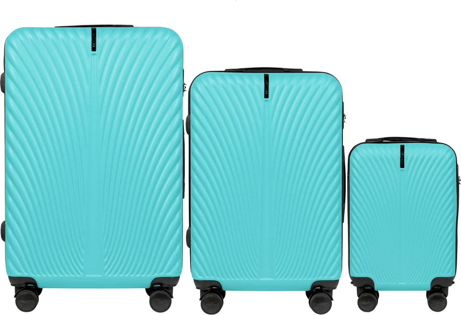 Tyrkysová sada 3 kufrov SN120-3, Set of 3 suitcases (L, M, XS) Wings ABS+, Light Blue Veľkosť: Sada kufrov