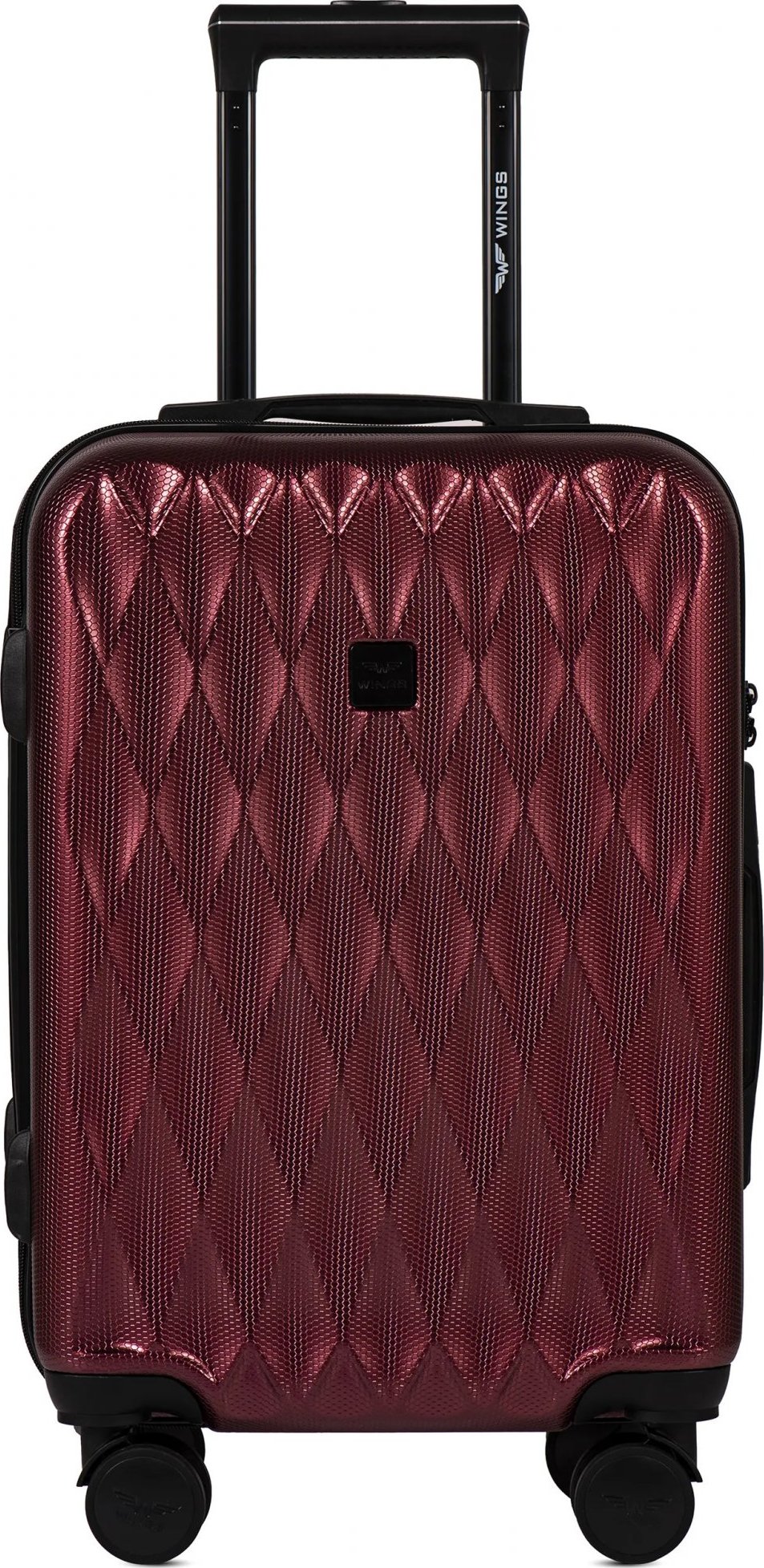 Vínový cestovný kufor s krúteným vzorom GOLDEN EAGLE veľ. S PC190, Cabin suitcase Wings S, Wine Red, Polycarbonate Veľkosť: Kabinová