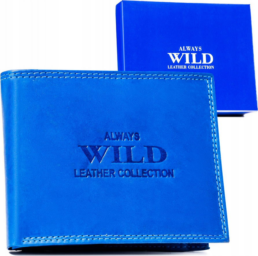 Always Wild modrá pánska peňaženka bez zapínania A234 AW-N992-MAL Veľkosť: ONE SIZE