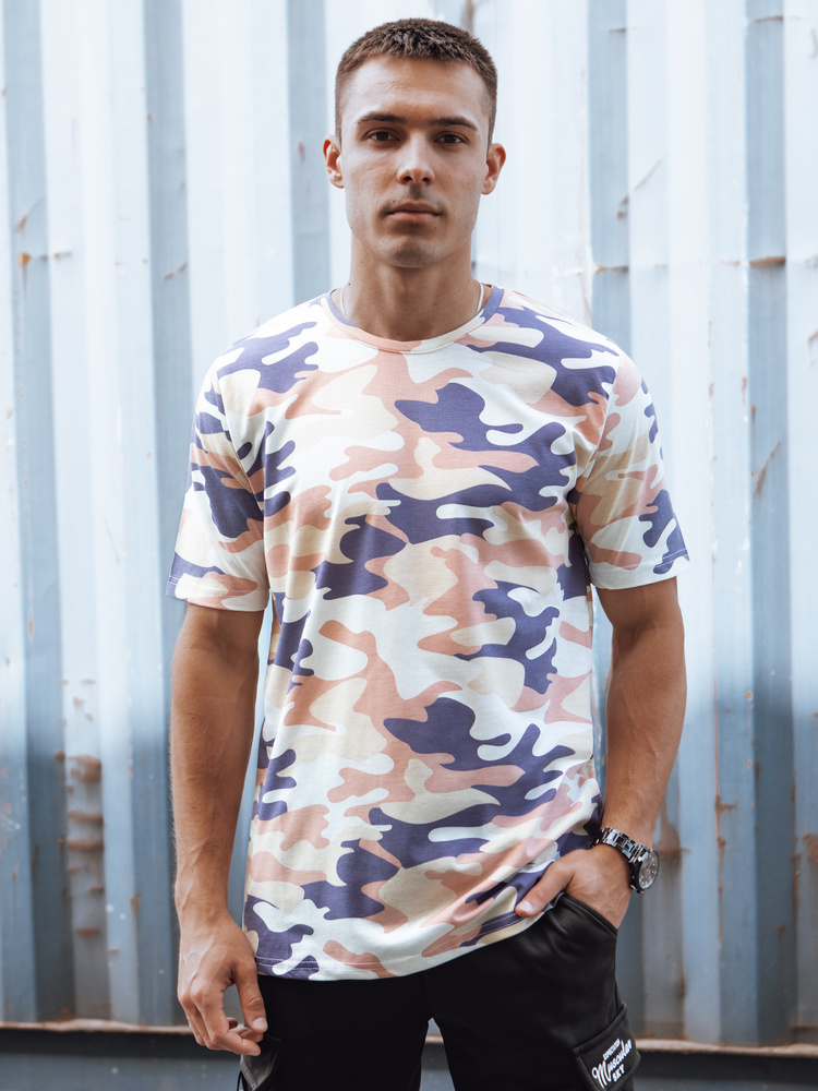 Béžové pánske maskáčové tričko RX5589 Veľkosť: XL