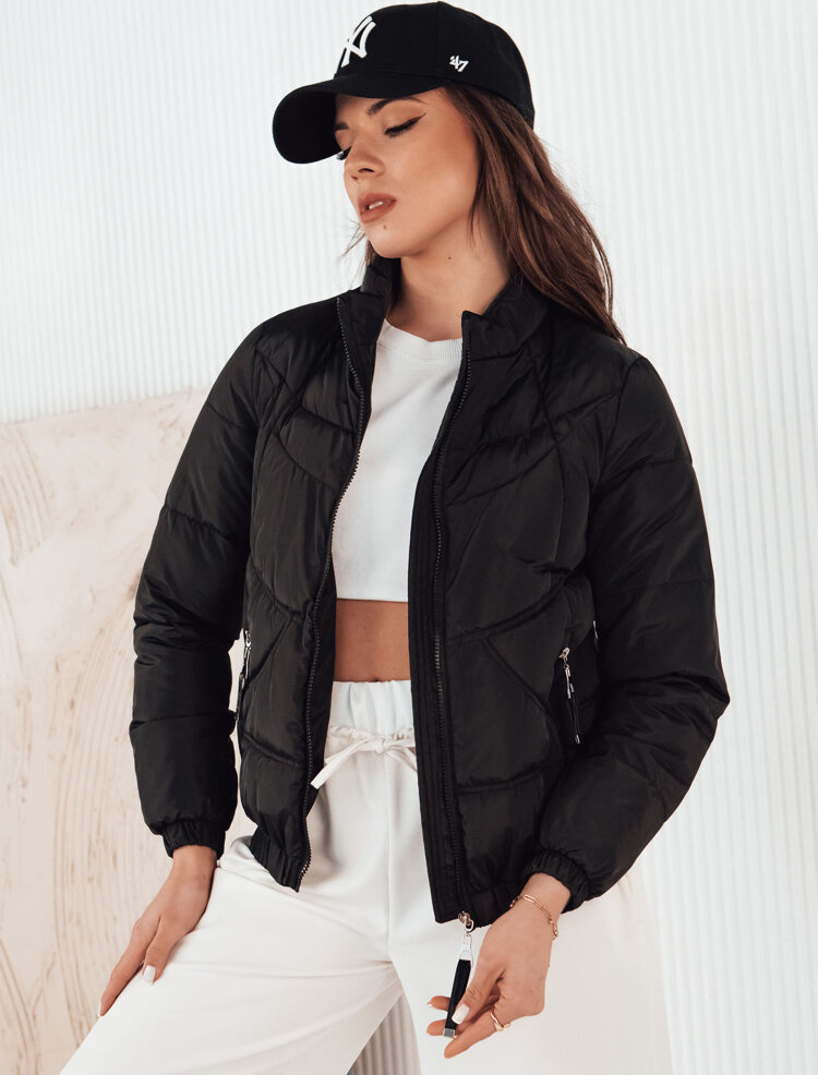 Čierna prešívaná bunda SALECA TY4250 Veľkosť: 2XL