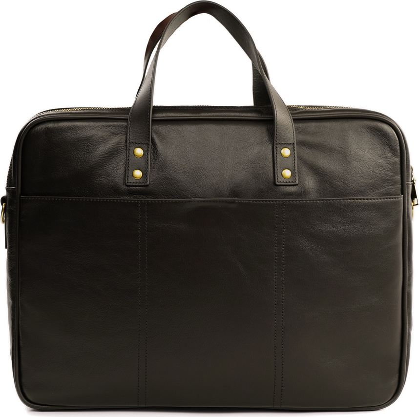 SOLIER tmavohnedá pánska kožená business taška SL05 BROWN GENUINE) Veľkosť: ONE SIZE