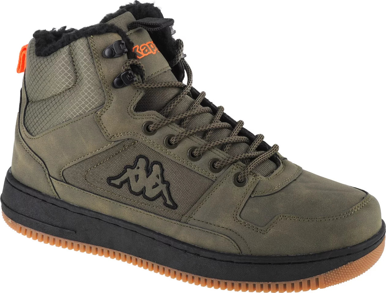 Khaki zimné členkové tenisky Kappa Shab Fur 243046FUR-3111 Veľkosť: 40