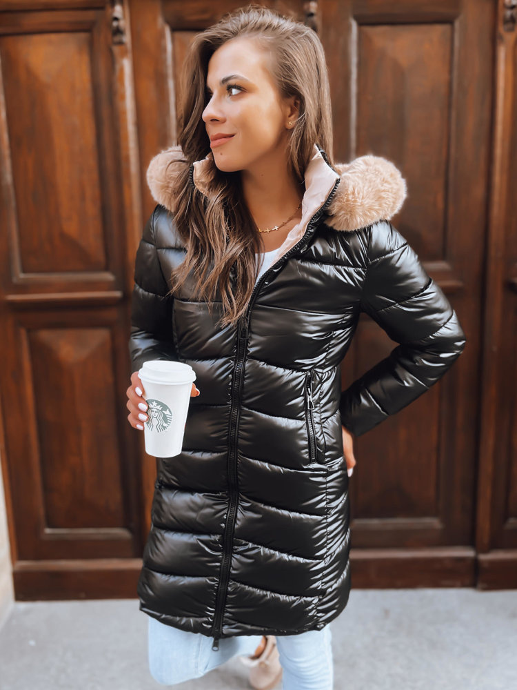 Čierno-béžová obojstranná bunda SOPHIA SNUGGLE TY3701 Veľkosť: XL