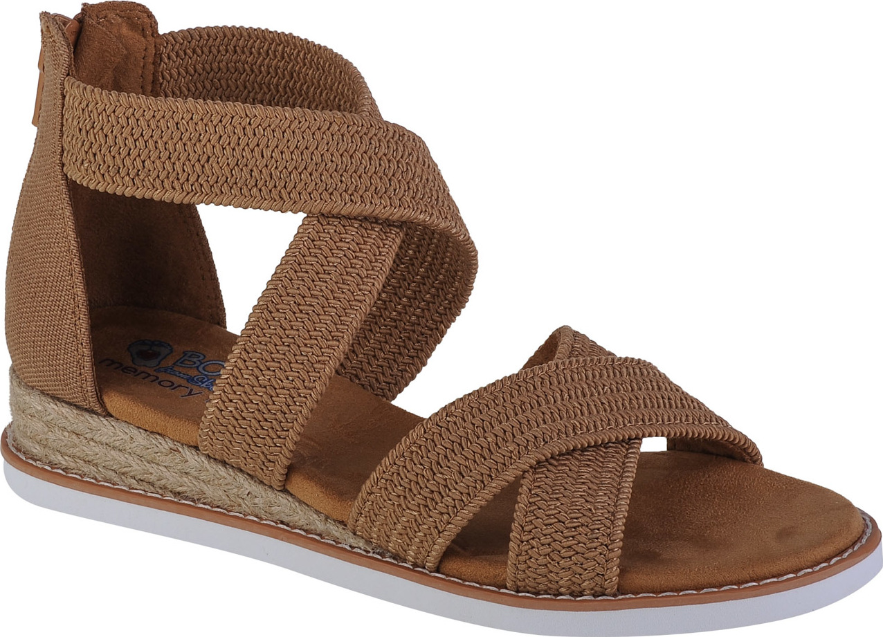 Hnedé dámske sandále Skechers Desert Kiss - Desert Nights 113540-TAN Veľkosť: 36