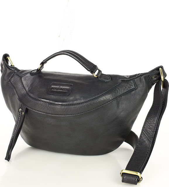 MARCO MAZZINI Čierna kožená ľadvinka (VS7a) Veľkosť: ONE SIZE