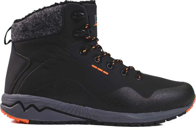 Teplé vysoké trekové topánky pánske DK - čierna 11101B/OR-M Veľkosť: 46