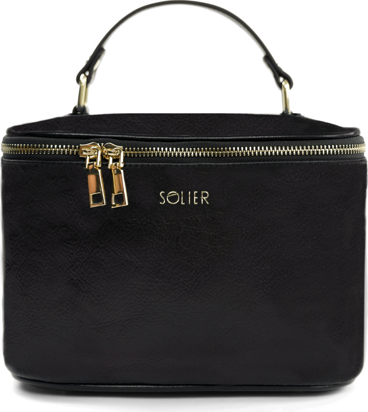 SOLIER Čierna kozmetická taška SW01 FK01 BLACK Veľkosť: ONE SIZE