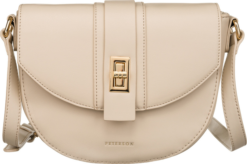 Peterson Béžová crossbody kabelka v tvare podkovy PTN 1379 Veľkosť: ONE SIZE