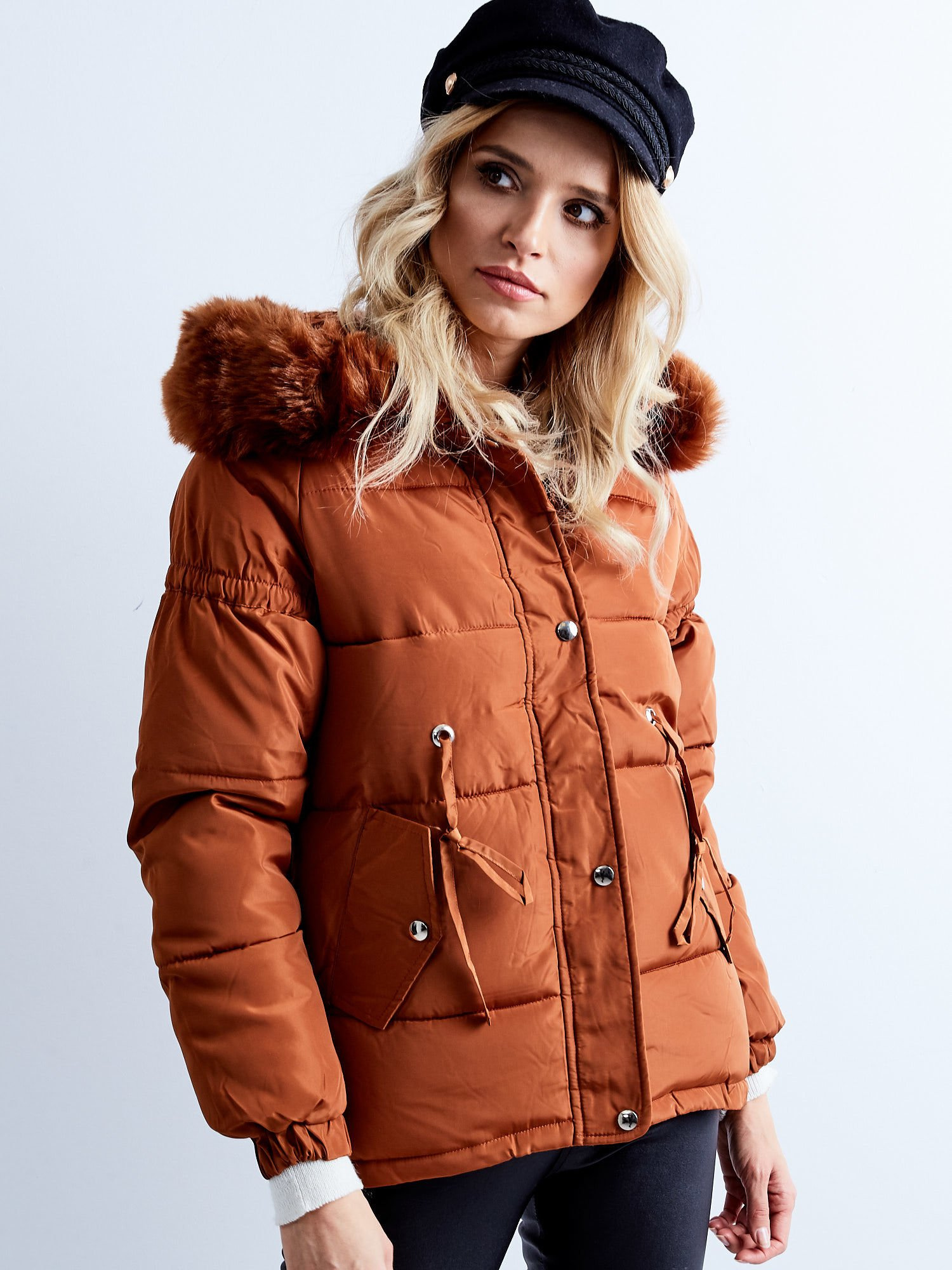 Dámska hnedá zimná bunda YP-KR-bx4195.57P-brown Veľkosť: L