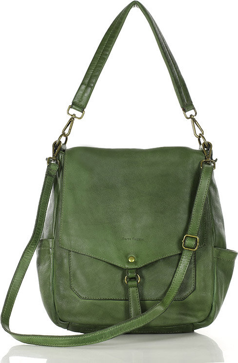 MARCO MAZZINI zelená crossbody z prírodnej kože (v187g) Veľkosť: ONE SIZE