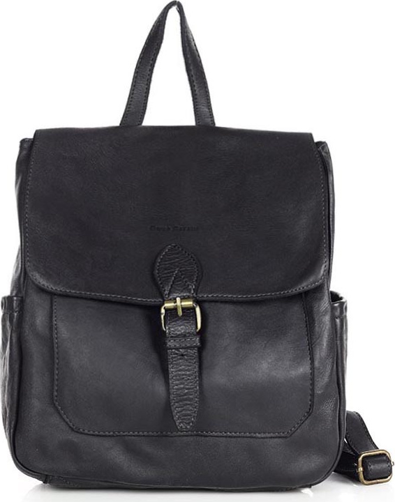 MARCO MAZZINI čierny kožený batoh s vreckami (v224d) Veľkosť: ONE SIZE