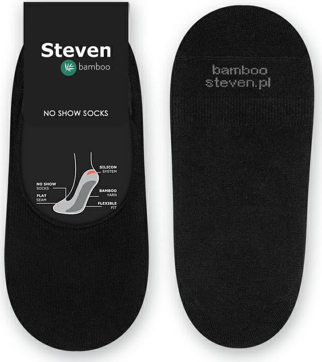 Čierne pánske nízke ponožky Art.036 BA012, BLACK Veľkosť: 41/43