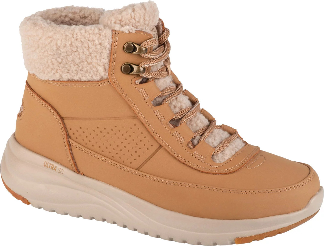 Béžové dámske zimné členkové tenisky Skechers On-The-Go Stellar - Alpine Adventure 144756-CSNT Veľkosť: 36