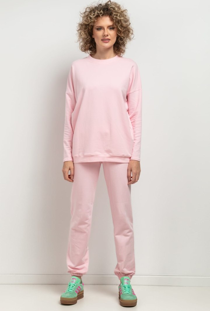 Dámska svetloružová basic mikina mama a dcéra MMM39 - light pink Rozmiar: M/L