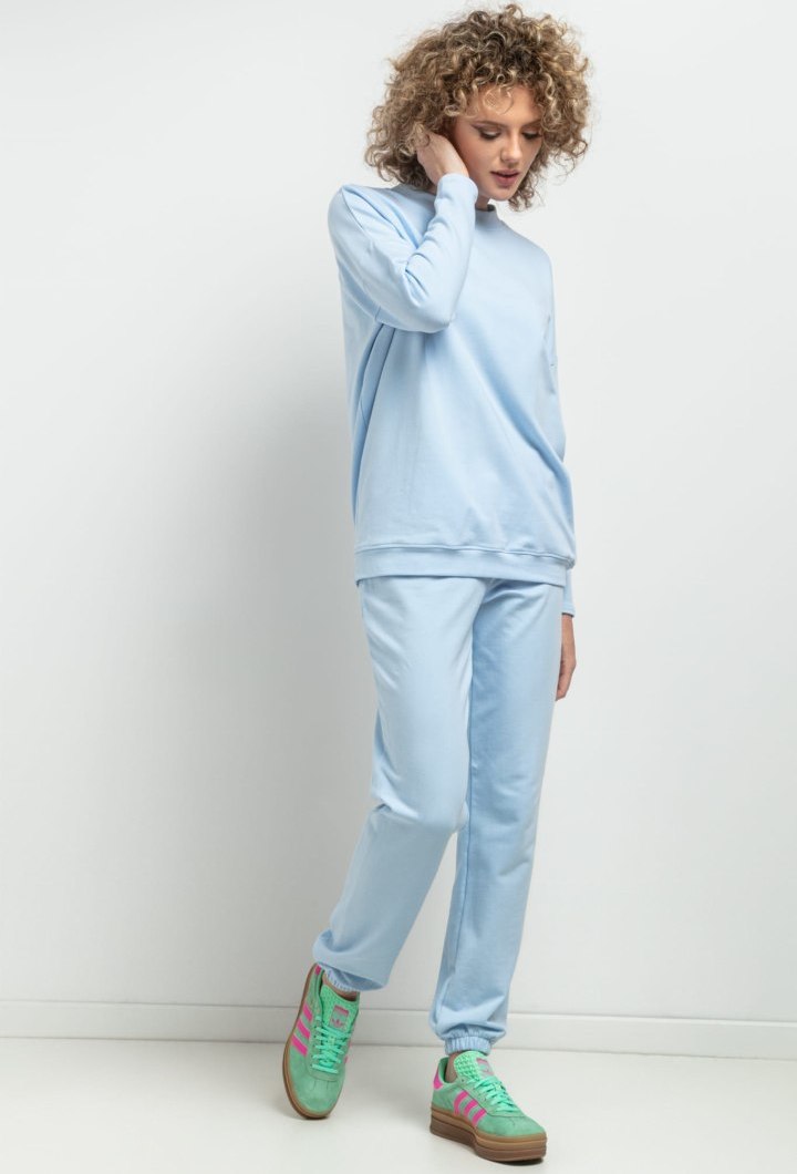 Dámska svetlomodrá basic mikina mama a dcéra MMM39 - light blue MMM39 - light blue Rozmiar: XS/S
