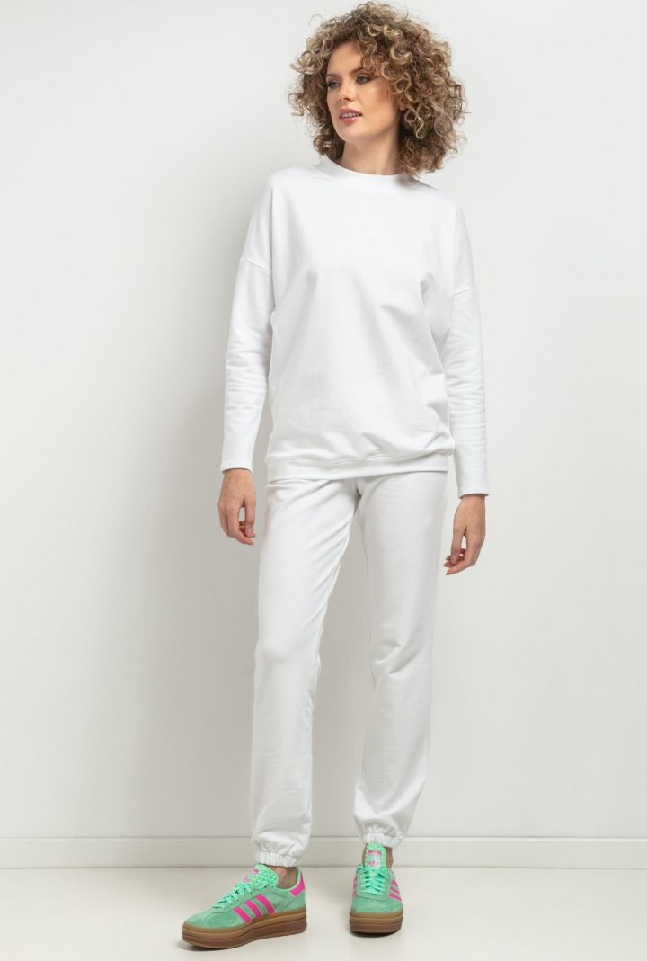 Dámska biela basic mikina mama a dcéra MMM39 - white Rozmiar: XS/S