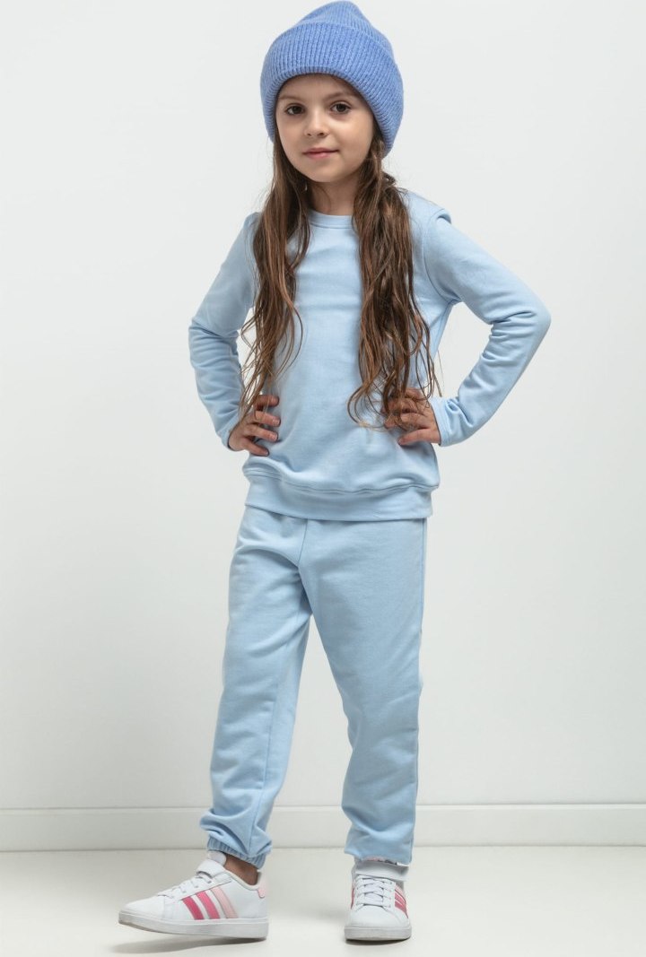 Dievčenská svetlomodrá basic mikina mama a dcéra MMD39 - light blue MMD39 - light blue Rozmiar: 98