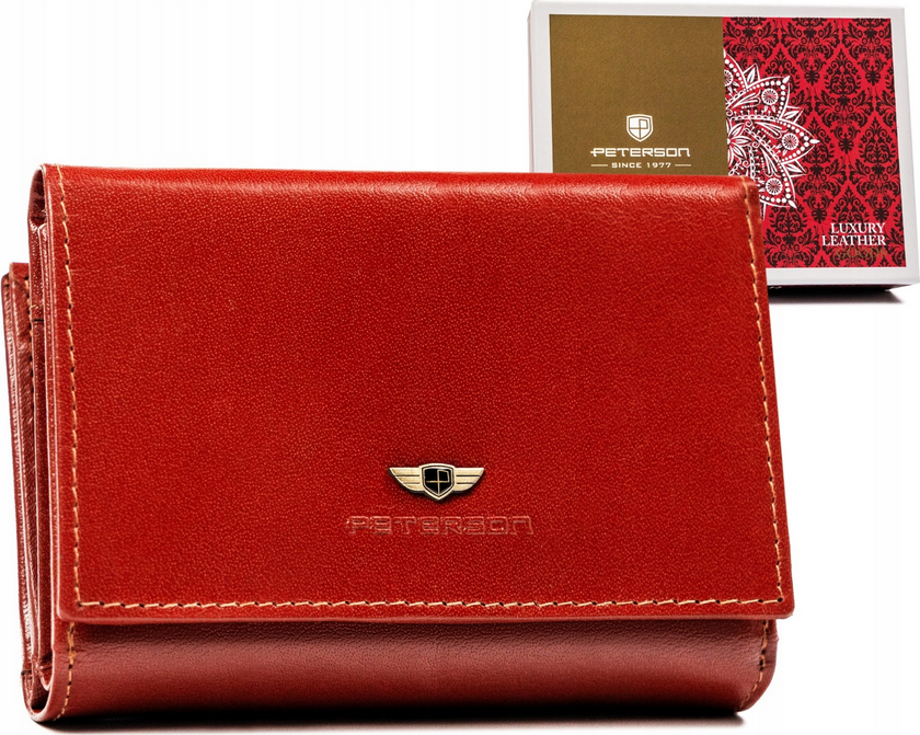 Peterson Svetlohnedá stredne veľká dámska kožená peňaženka Y459 [DH] PTN 247-BO Veľkosť: ONE SIZE